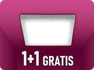 LED ÁLLÍTHATÓ PANEL ÁRAMFORRÁSSAL 6W, 660LM, SAMSUNG CHIP, NÉGYZET 1+1 GRATIS! Hideg fehér