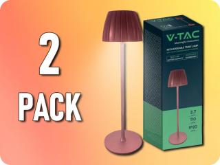 LED ASZTALI LÁMPA 2,7W, 110LM, ÉRINTŐS, DIMMELHETŐ, 3IN1, BARNA/2-PACK!