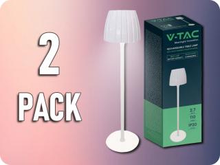 LED ASZTALI LÁMPA 2,7W, 110LM, ÉRINTŐS, DIMMELHETŐ, 3IN1, FEHÉR/2-PACK!