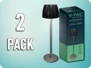 LED ASZTALI LÁMPA 2,7W, 110LM, ÉRINTŐS, DIMMELHETŐ, 3IN1, FEKETE/2-PACK!