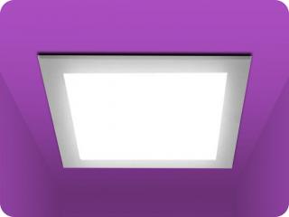 LED BEÉPÍTETT PANEL 6W, 450LM, CCT 3000K/4000K/6000K, NÉGYZET [WD147]