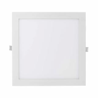 LED beépített panel tápegységgel 24W, 2500lm, négyzet Meleg fehér