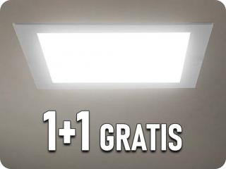 LED beépített panel tápegységgel 6W, 660lm, négyzet, 1+1 gratis! Meleg fehér