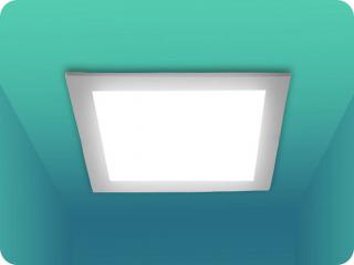 LED BEÉPÍTETT PANEL TÁPELLÁTÁSSAL 18W, 1850LM, BACKLIT, NÉGYZET ALAKÚ, SAMSUNG CHIP Hideg fehér