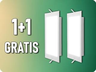 LED BEÉPÍTETT PANEL TÁPELLÁTÁSSAL 24W, 2640LM, HÁTTÉRVILÁGÍTÁS, SZÖGETES, 1+1 GRATIS! Hideg fehér