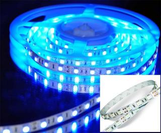 LED belső szalag KÉK 4,2W/m, 420LM/m, 12V, 60LED/SMD3528, IP20