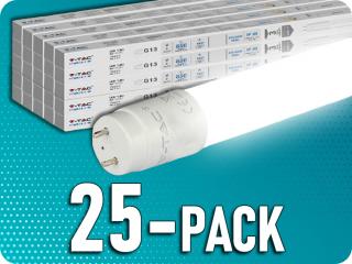 LED cső T8, 150cm, 20W, 2100lm, G13, Samsung chip/25-PACK! Hideg fehér