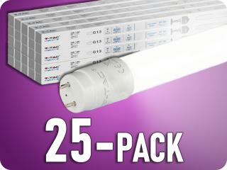 LED cső T8 16,5W, 1850lm (110lm/W), 120cm, G13, SAMSUNG chip, NANO műanyag/25-PACK! Természetes fehér
