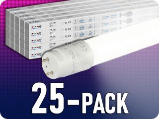 LED cső T8 18W, 1850lm, 120cm, G13, SAMSUNG chip, NANO műanyag/25-PACK! Természetes fehér