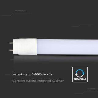 LED cső T8 18W, 1850lm, G13, Nano műanyag, 120cm Hideg fehér
