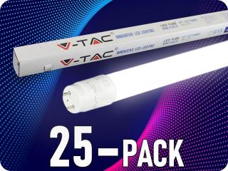 LED cső T8, 20W, 2100lm, G13, nano műanyag, 150cm/25-PACK! Természetes fehér