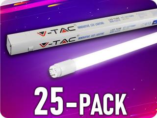 LED cső T8, 24W, 3000lm (125lm/W), 150cm, G13, SAMSUNG chip/25-PACK! Természetes fehér