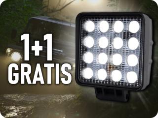 Led Epistar munkafény 48W, 3071lm, 12/24V, IP67, 1+1 gratis! [L0081]