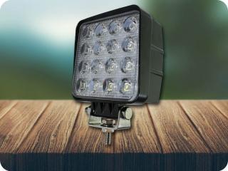 Led Epistar munkalámpa, négyzet alakú, 48W, 3071lm, 12/24V, Ip67 [L0081]