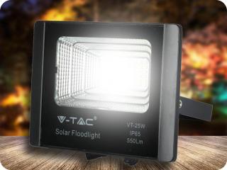 LED-es napelemes reflektor 12W-os napelemmel, 550Lm, IP65, 5000mAh Hideg fehér