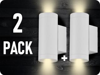 LED fali lámpa 2xGU10, IP54, fehér/2-PACK!