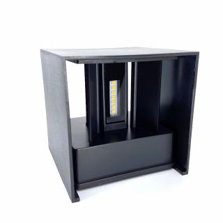 LED fali lámpa LEDOM 2x3W, 450lm, IP54, fekete Természetes fehér [478147]