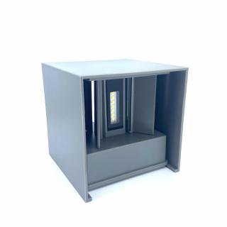 LED fali lámpa LEDOM 2x3W, 450lm, IP54, szürke Természetes fehér [478191]