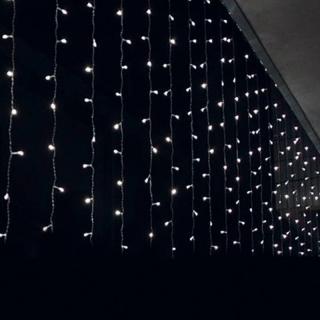 LED fényfüggöny, 2m, 240LED, 20 x ág, CW, adapterrel [X08240221]