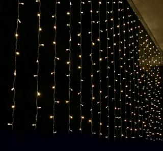 LED fényfüggöny, 2m, 360LED, 20 x ág, WW, adapterrel [X08360121]