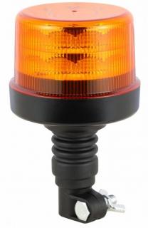 LED figyelmeztető lámpa 20W, 24xLED, R65, R10, flexibilis csatlakozás fogantyúval, 12/24V, 4 mód, narancssárga, IP67 [ALR0039-4]