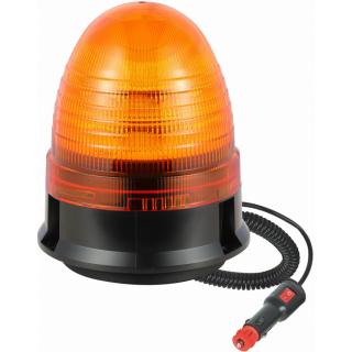 LED figyelmeztető lámpa 20W, 24xLED, R65, R10, mágnes, 12-24V, 4 mód, narancs, IP67 [ALR0021-4]