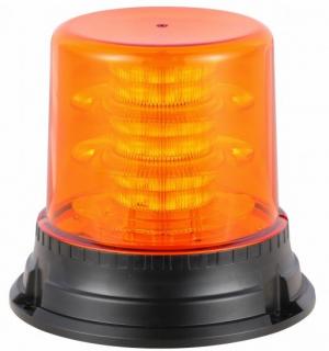 LED figyelmeztető lámpa 22W, 36xLED, R65, R10, csavaros rögzítés, 12/24V, 4 mód, narancs, IP67 [ALR0011-4]