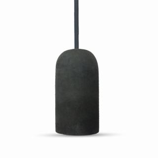 LED függeszték 1xE27, beton, fekete és szürke Černá