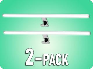 LED fürdőszobai lámpa tükör felett, 18W, 1600lm, 100CM, 4 szerelési mód, alumínium szín/2-PACK! [AD-OM-6209L4]