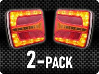 LED HÁTSÓ LÁMPA 5 FUNKCIÓVAL, 12/24V, BAL+JOBB/2-PACK!