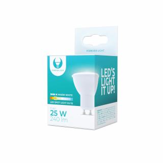 LED izzó GU10, 3W (240-250lm), Forever Light Meleg fehér