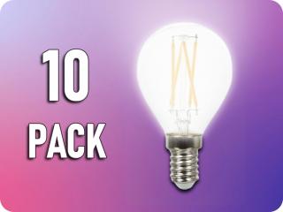 LED izzólámpa E14, 4W, 400lm, P45, 2700K/10-PACK!
