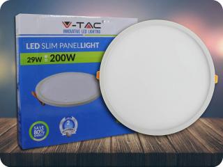 LED keret nélküli panel tápegységgel, 29W, 2800lm, kerek, kerek Hideg fehér
