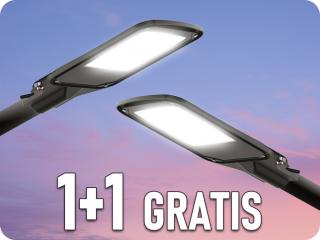 LED KÖZVILÁGÍTÁS 100W, 8700LM, 110°, IP65, 1+1 gratis! Hideg fehér
