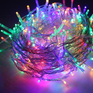 LED kültéri karácsonyi lánc, 300 LED, 14,95m, 3m vezeték, 8 funkció, IP44, áttetsző kábel, RGBY [X08300322]