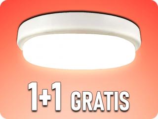 LED kültéri mennyezeti/fali lámpa 12W, 1160lm, IP54, 1+1 gratis! Hideg fehér