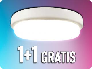 LED kültéri mennyezeti/fali lámpa 18W, 1820lm, IP54, 1+1 gratis! Hideg fehér