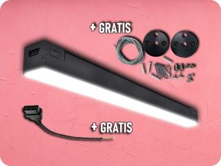 LED lineáris világítás csatlakoztatható, forgatható csatlakozóval, 24W, 2280lm, 60cm + tápkábel és szerelési tartozékok gratis!