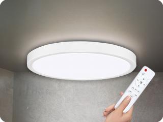 LED mennyezeti lámpa távirányítóval ESTELA 36W, 2700lm, 30cm, fehér [WO8019]