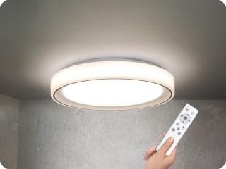 LED mennyezeti lámpa távirányítóval FLOCO 30W+6W, RGB, 2100lm, 40cm, fehér [WO8015]