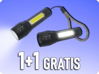 LED mini újratölthető zseblámpa/1+1 GRATIS! [LA0206]