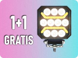 LED munkalámpa 15W, 1500lm + narancssárga LED szalag, 12/24V, IP67, 1+1 gratis! [L0185]