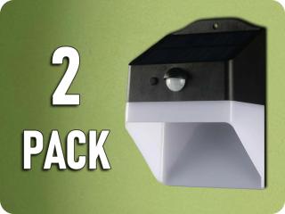 LED napelemes fali lámpa PANDA érzékelővel 2W, 200lm, 4000K/2-PACK!