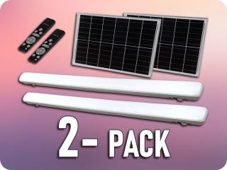 LED napelemes vízálló lámpa 18W, 3000-6400K, IP65, távirányítóval/2-PACK!