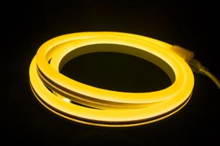 LED Neon Flex szalag 8-10W, 24V, 10m, sárga, sárga