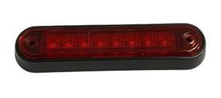 LED oldalsó jelzőlámpa PIROS, 0,8W, 8xLED, 12/24V, IP67, csavarokkal rögzíthető [L1314]