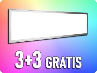 LED panel kazettás mennyezethez 40W, 4800lm, Háttérvilágítással, 120x30cm, 3+3 gratis! Hideg fehér