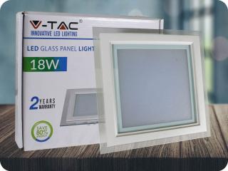 Led panel négyzet alakú, 18W, 1260Lm, 19X19Cm Természetes fehér