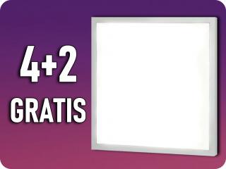 LED panel tápegységgel 36W, 3960, 595x595mm, 2in1, 4+2 gratis! Természetes fehér