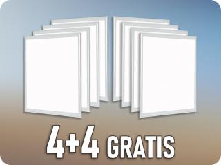 LED panel tápegységgel 36W, 4320lm, IP20, 4+4 gratis! Természetes fehér